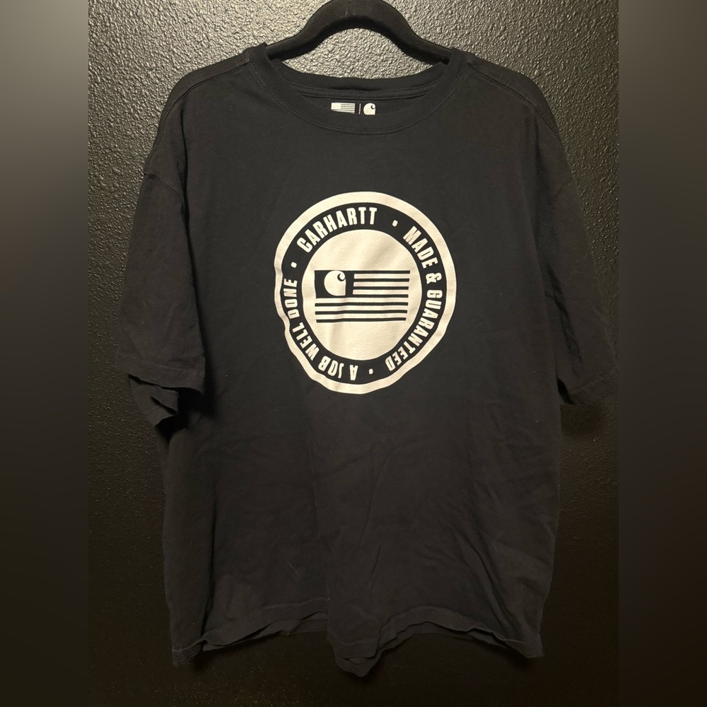 Carhartt Black Tee with white Logo